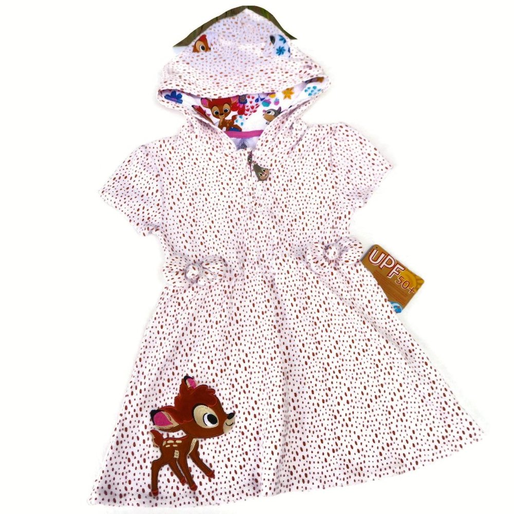 New Disney Dress Bambi Thumper UPF50 Bows Ears Hoodie 4T